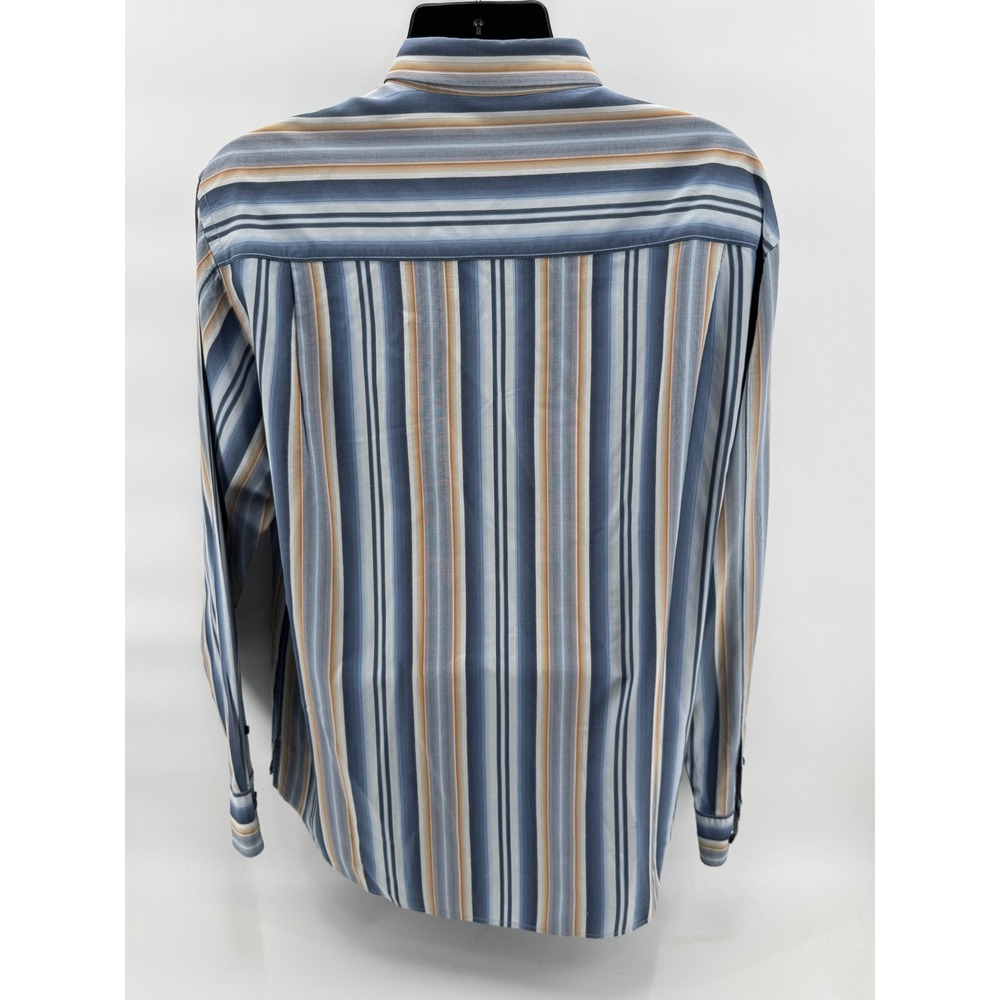 Tommy Bahama XL Silk Button Down Shirt Striped Long Sleeve Menswear - Picture 3 of 6